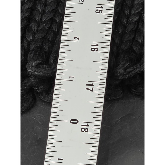 Zara Black Crew Neck Sweater Chunky Knit Shirt Women's Size Small Black - Picture 5 of 8